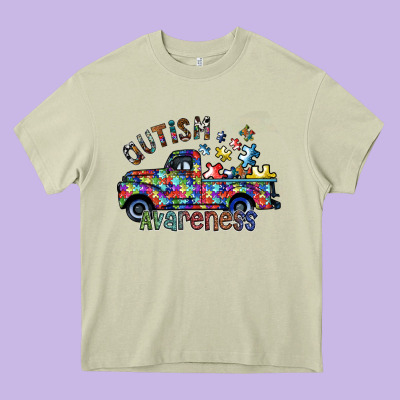 Autism Avareness Heavy Core Tee Designed By Sublimationcraftshop