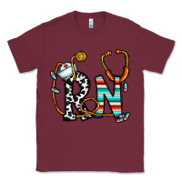 Burgundy rn nurse Classic Tee - CowhideDigitalArt