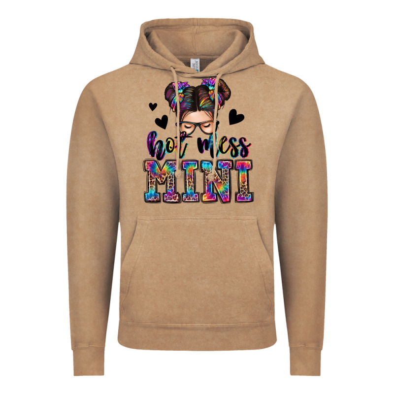 Mess Mini Messy Bun Vintage Hoodie by Zillion Design Studio | Teevron