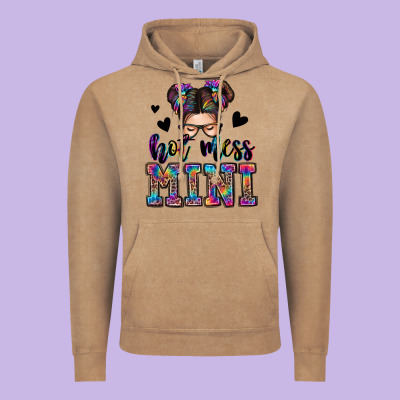 Mess Mini Messy Bun Vintage Hoodie Designed By Zillion Design Studio