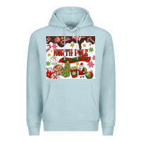 Blue Mist North Pole Hot Chocolate christmas Premium Hoodie - MaliasSmallBusiness