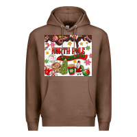 Chestnut North Pole Hot Chocolate christmas Premium Hoodie - MaliasSmallBusiness