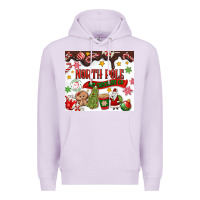 Lilac North Pole Hot Chocolate christmas Premium Hoodie - MaliasSmallBusiness