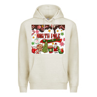 Oatmeal Heather North Pole Hot Chocolate christmas Premium Hoodie - MaliasSmallBusiness