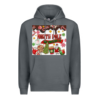Rock North Pole Hot Chocolate christmas Premium Hoodie - MaliasSmallBusiness