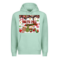 Seafoam North Pole Hot Chocolate christmas Premium Hoodie - MaliasSmallBusiness