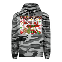 Slate Camo North Pole Hot Chocolate christmas Premium Hoodie - MaliasSmallBusiness