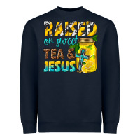 Navy raised on sweet tea and jesus Heavyweight Sweatshirt - texasbilliewilder