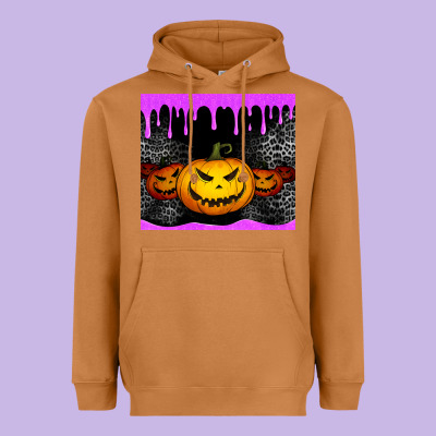 Halloween Jack O'lantern Dripping Glitter Tumbler Heavyweight Hoodie Designed By Jasminsmagicworld