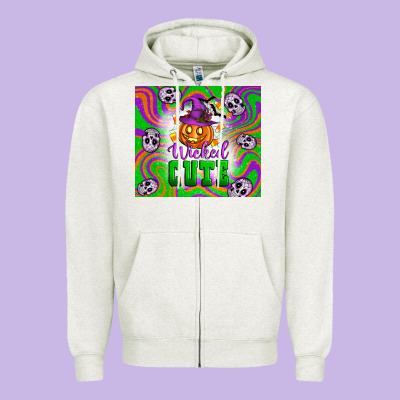 Wicked Cute Halloween Zipper Hoodie Designed By Artiststas