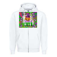 White Wicked cute halloween Zipper Hoodie - Artiststas