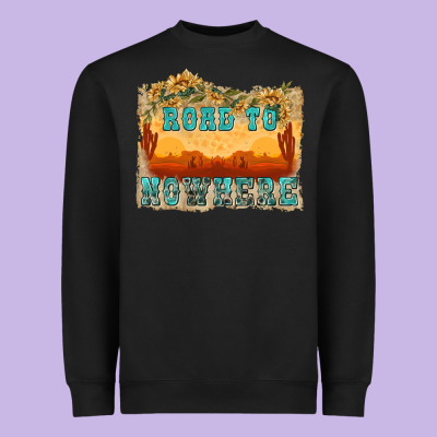 Road To Nowhere Tbw Heavyweight Sweatshirt Designed By Texasbilliewilder