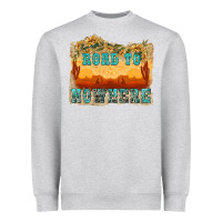 Heather Grey road to nowhere tbw Heavyweight Sweatshirt - texasbilliewilder