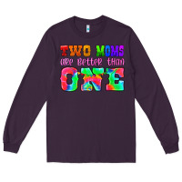 Plum two moms are better than one Long Sleeve Tee - HRA Design Shop