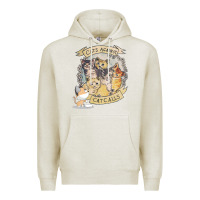 Oatmeal Heather Cats Against Cat Calls Premium Hoodie - Bettercallsaul