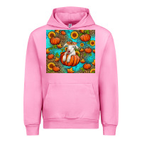 Fuchsia Pink fall pumpkin lamb Urban Hoodie - Jasminsmagicworld