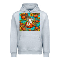 Heather Grey fall pumpkin lamb Urban Hoodie - Jasminsmagicworld
