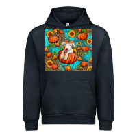 Navy fall pumpkin lamb Urban Hoodie - Jasminsmagicworld