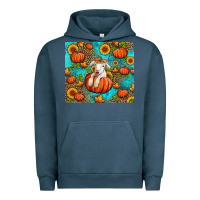 Pigment Midnight Navy fall pumpkin lamb Urban Hoodie - Jasminsmagicworld