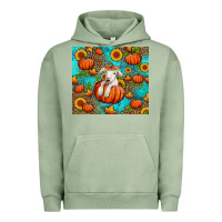 Pigment Oil Green fall pumpkin lamb Urban Hoodie - Jasminsmagicworld