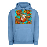 Pigment Pebble Blue fall pumpkin lamb Urban Hoodie - Jasminsmagicworld
