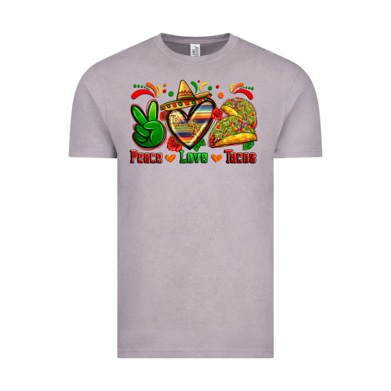 Peace Love Tacos Vintage Tee by Zillion Design Studio | Teevron