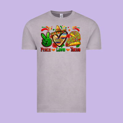 Peace Love Tacos Vintage Tee Designed By Zillion Design Studio