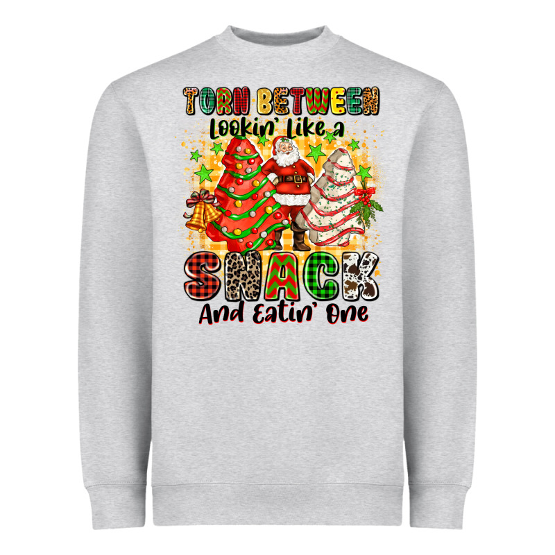 Torn Between Lookin' Like A Snack And Eatin' One Heavyweight Sweatshirt by Zillion Design Studio | Teevron