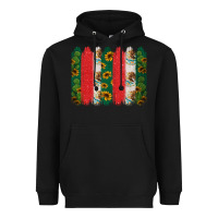 Black mexican flag brushstroke Heavyweight Hoodie - Jasminsmagicworld