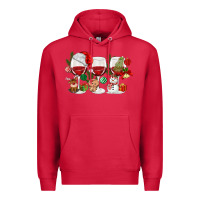 Cardinal Christmas Wine Glasses Premium Hoodie - MaliasSmallBusiness