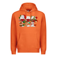 Carrot Christmas Wine Glasses Premium Hoodie - MaliasSmallBusiness