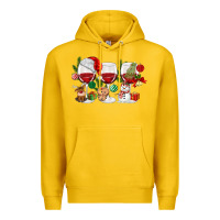 Lemon Christmas Wine Glasses Premium Hoodie - MaliasSmallBusiness
