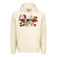 Sandshell Christmas Wine Glasses Premium Hoodie - MaliasSmallBusiness