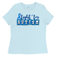 Baby Blue fight for autism Ladies Tee - AdoDesignShop