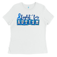 White fight for autism Ladies Tee - AdoDesignShop