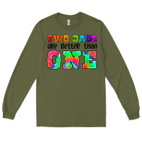 Army Green two dads are better than one Long Sleeve Tee - HRA Design Shop