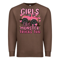 Chestnut girls like monster trucks too Premium Sweatshirt - MaliasSmallBusiness