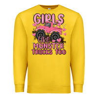 Lemon girls like monster trucks too Premium Sweatshirt - MaliasSmallBusiness