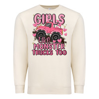 Sandshell girls like monster trucks too Premium Sweatshirt - MaliasSmallBusiness