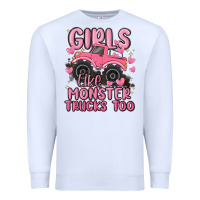White girls like monster trucks too Premium Sweatshirt - MaliasSmallBusiness
