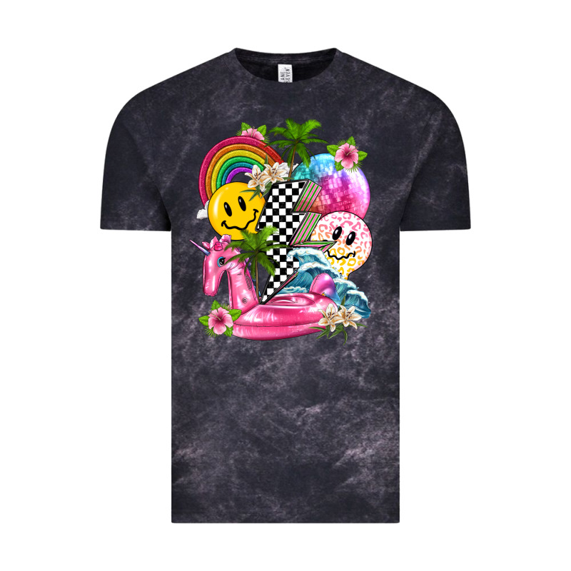 Summer Smile Face And Beach Vibes With Rainbow Tbw Vintage Tee by texasbilliewilder | Teevron