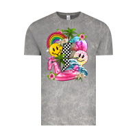 Cloud Rock summer smile face and beach vibes with rainbow tbw Vintage Tee - texasbilliewilder