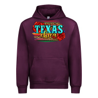 Mauve Wine Texas Chica with roses Urban Hoodie - Jasminsmagicworld