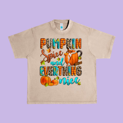Pumpkin Spice And Everthing Nice Urban Heavy Tee Designed By Zillion Design Studio