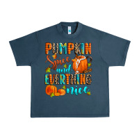 Midnight Navy pumpkin spice and everthing nice Urban Heavy Tee - Zillion Design Studio