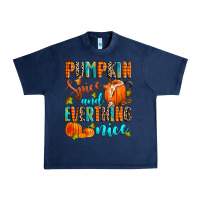 Navy pumpkin spice and everthing nice Urban Heavy Tee - Zillion Design Studio