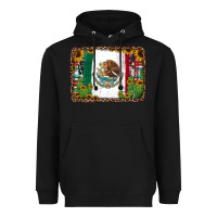 Black mexican flag background with cactus and sunflower Heavyweight Hoodie - Jasminsmagicworld