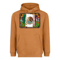 Meerkat mexican flag background with cactus and sunflower Heavyweight Hoodie - Jasminsmagicworld