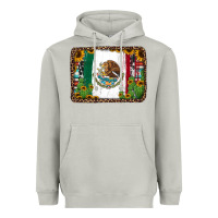 Moon Dust mexican flag background with cactus and sunflower Heavyweight Hoodie - Jasminsmagicworld