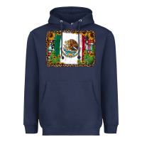 Navy mexican flag background with cactus and sunflower Heavyweight Hoodie - Jasminsmagicworld
